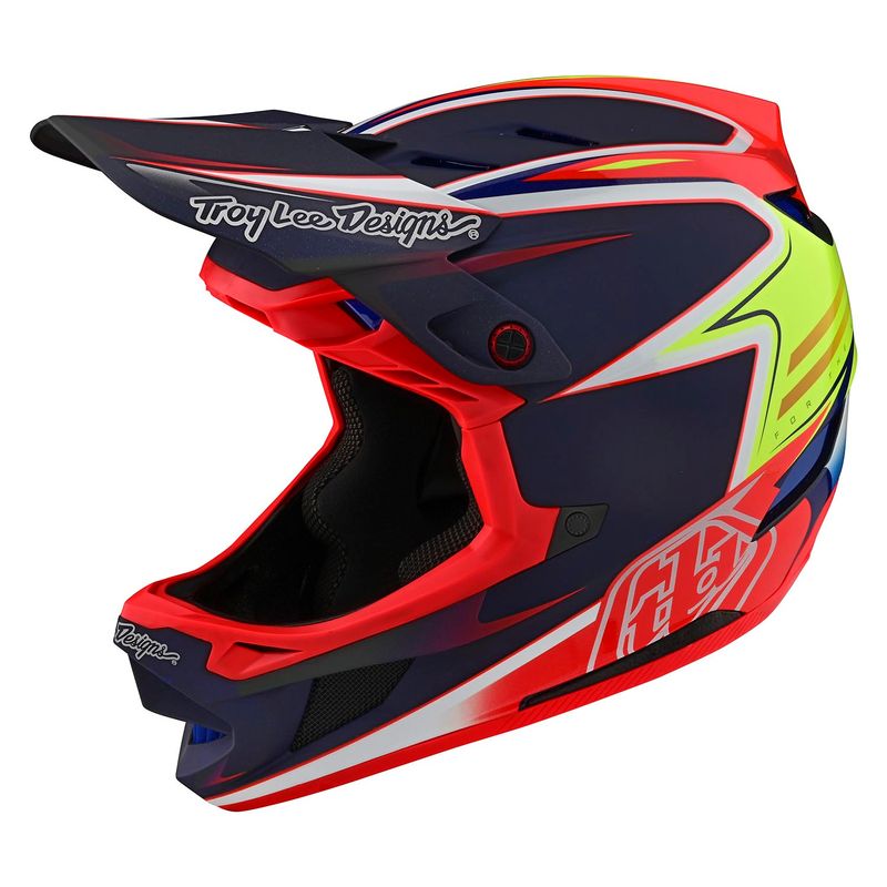 Troy Lee Designs D4 Carbon Helmet Lines Black/Red