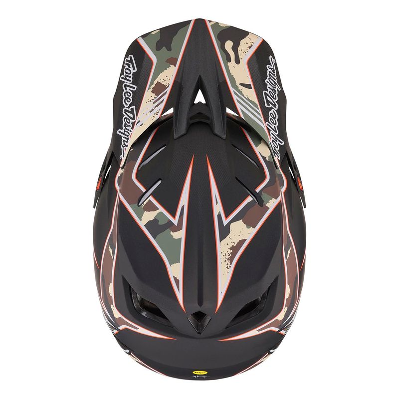 Troy Lee Designs D4 Composite Helmet Matrix Camo Army Green