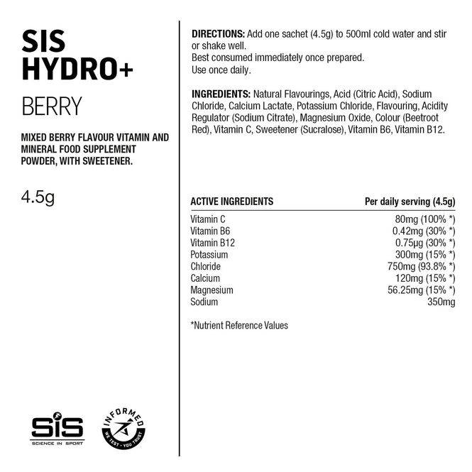 Hovedbilde SIS GO Hydro+ Berry 6 x 4,5 g