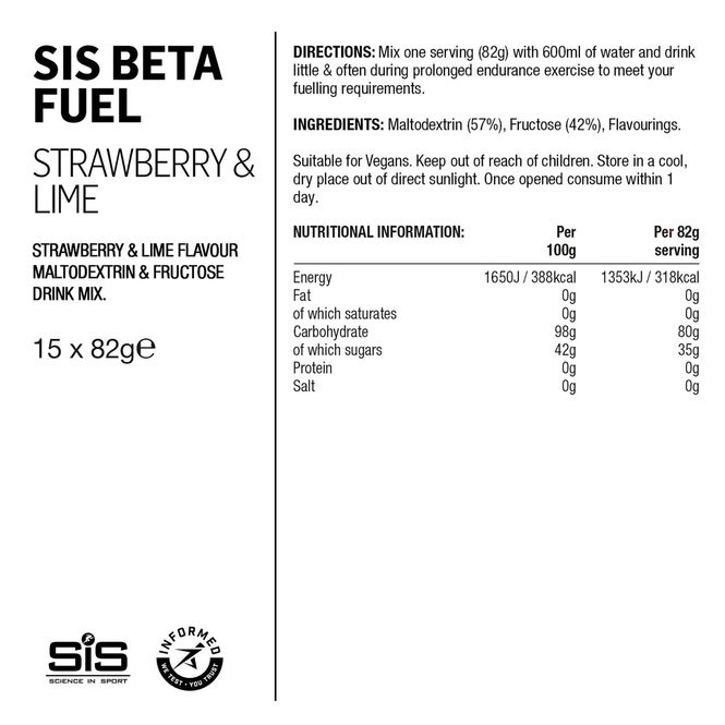 Hovedbilde SIS Beta Fuel 80 Jordbær Lime 82 g