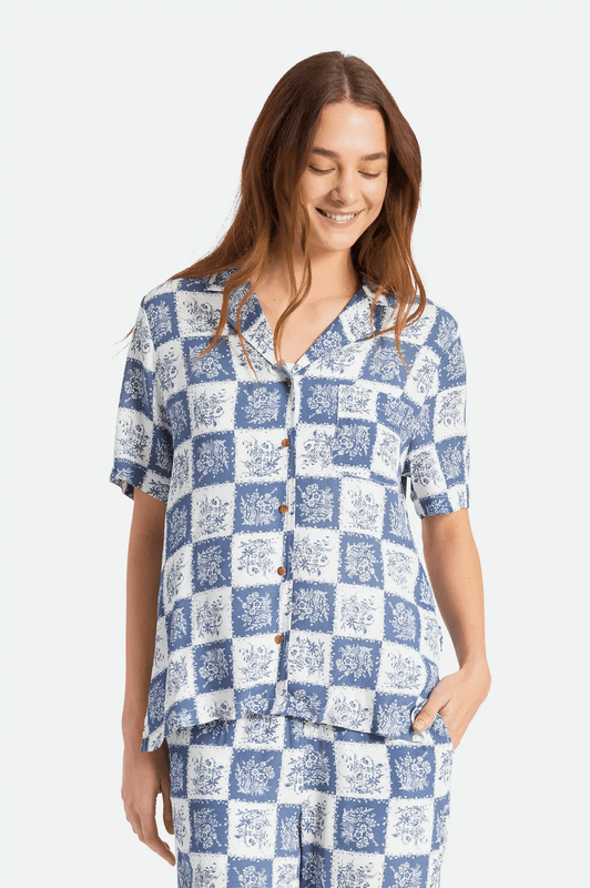 Brixton Bunker Patchwork Boyfriend Shirt W Woven-Joe Blue