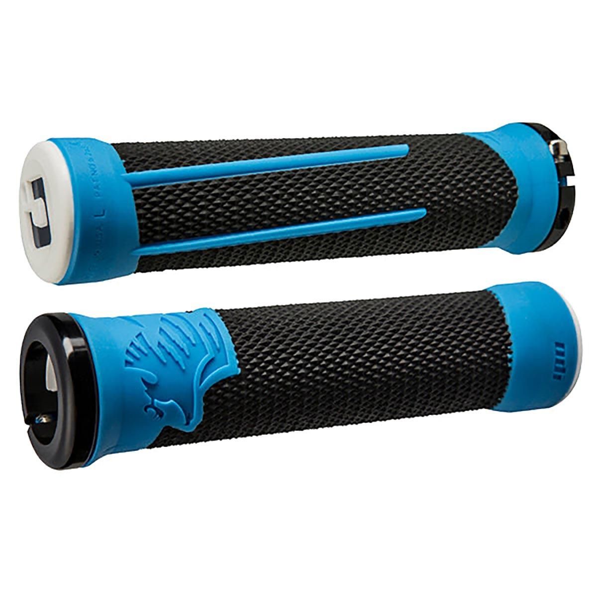 Odi AG2 Signature V2.1 Lock-On Grips Black/Blue w/ Black Clamps