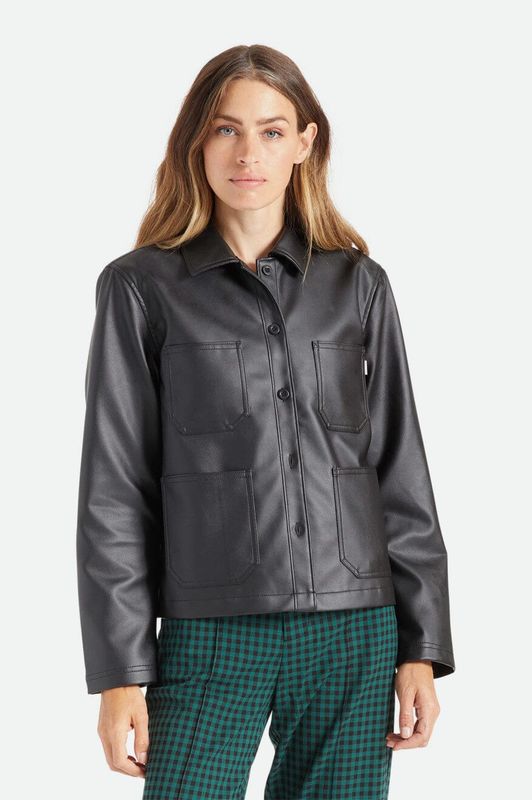 Brixton Survey Boxy Chore Coat Black